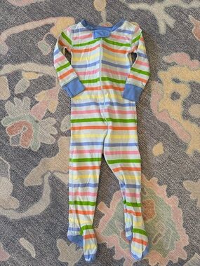 Knox’s Night Night Striped Footed One-Piece Pajamas - Multi Color
